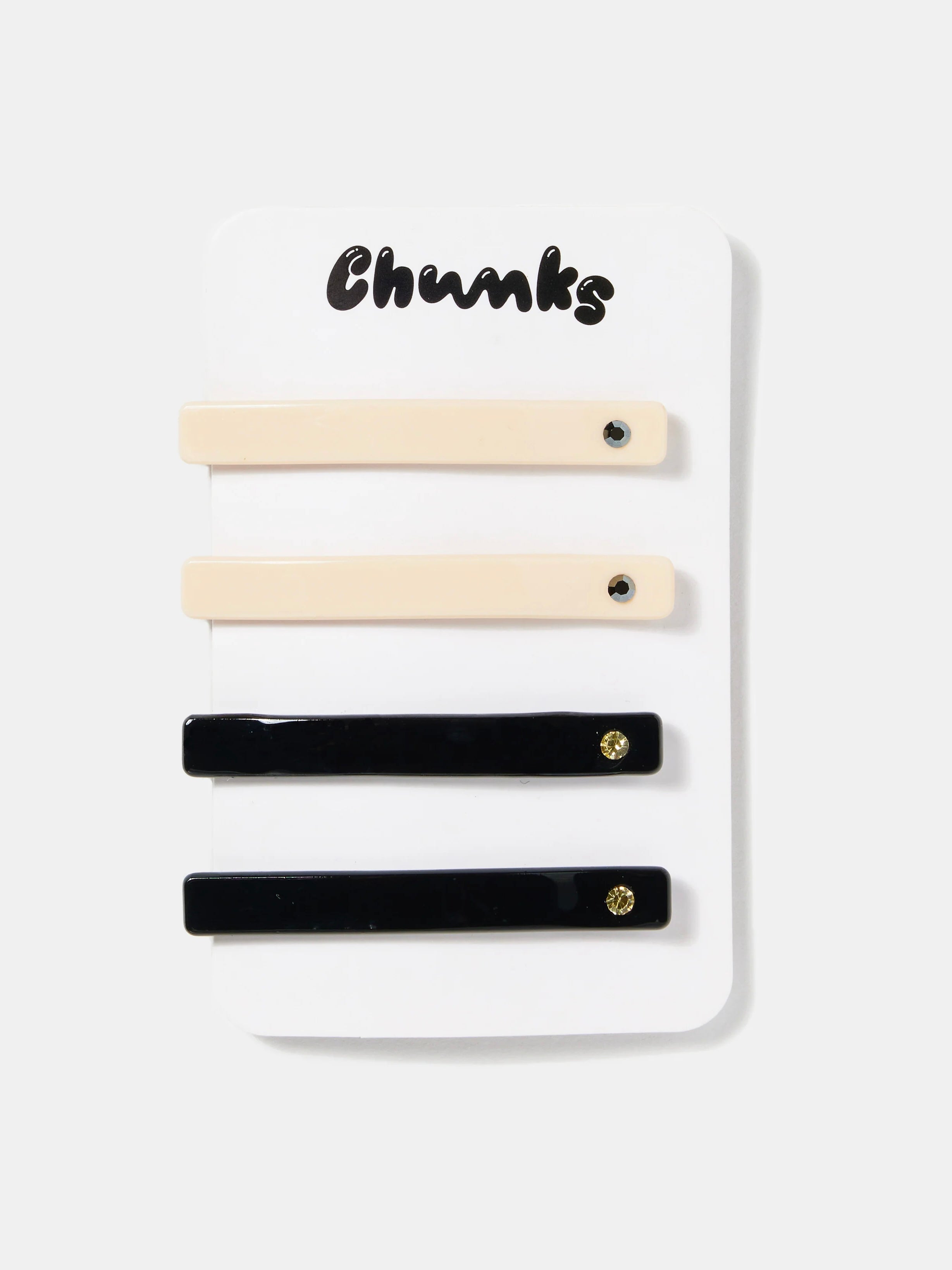 Slides Hair Clip Set {Cream/Black}