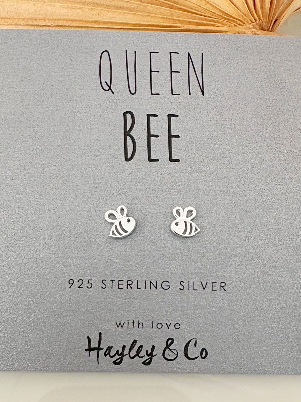 Bee Post Earrings {Silver}
