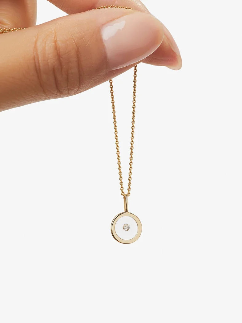 Floating Diamond Charm {10k}