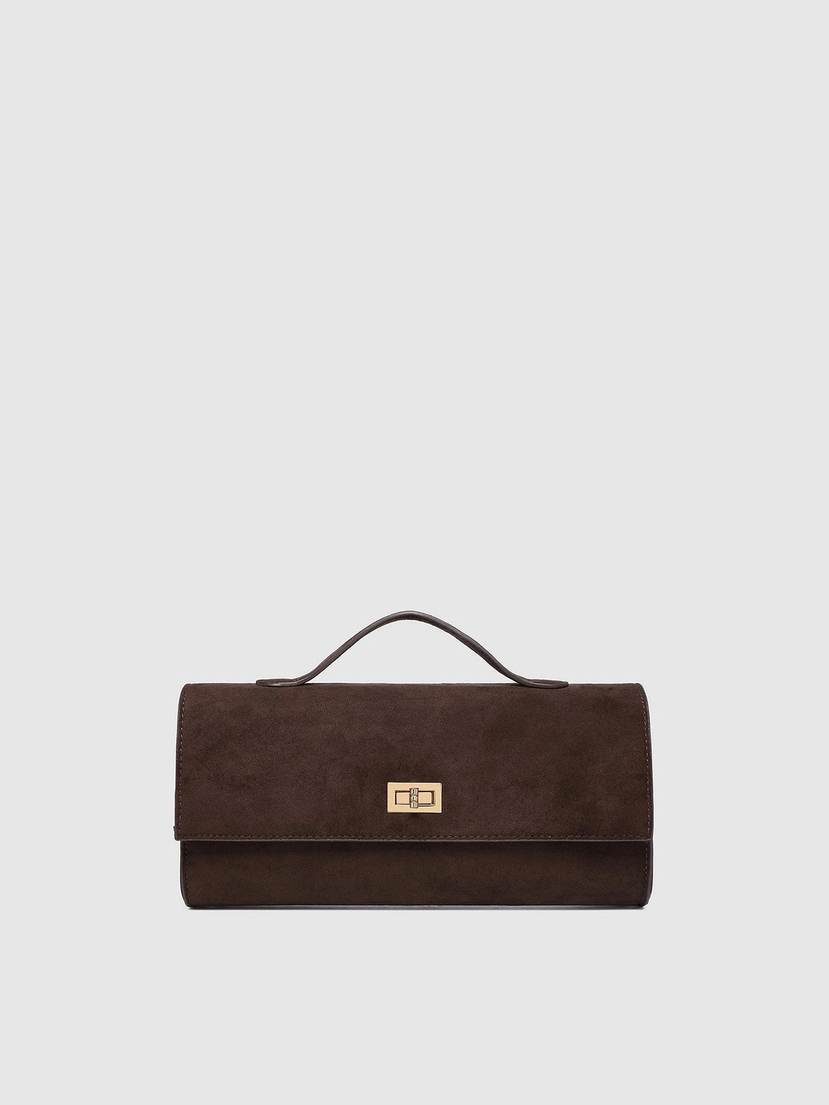 Delaney Clutch Crossbody {Suede Chocolate}