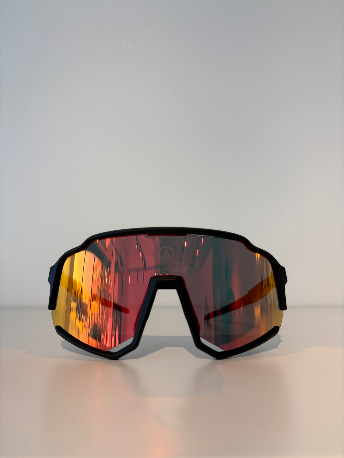 Sebastian Cho Sport Shield Sunglasses {Black/Sunset}