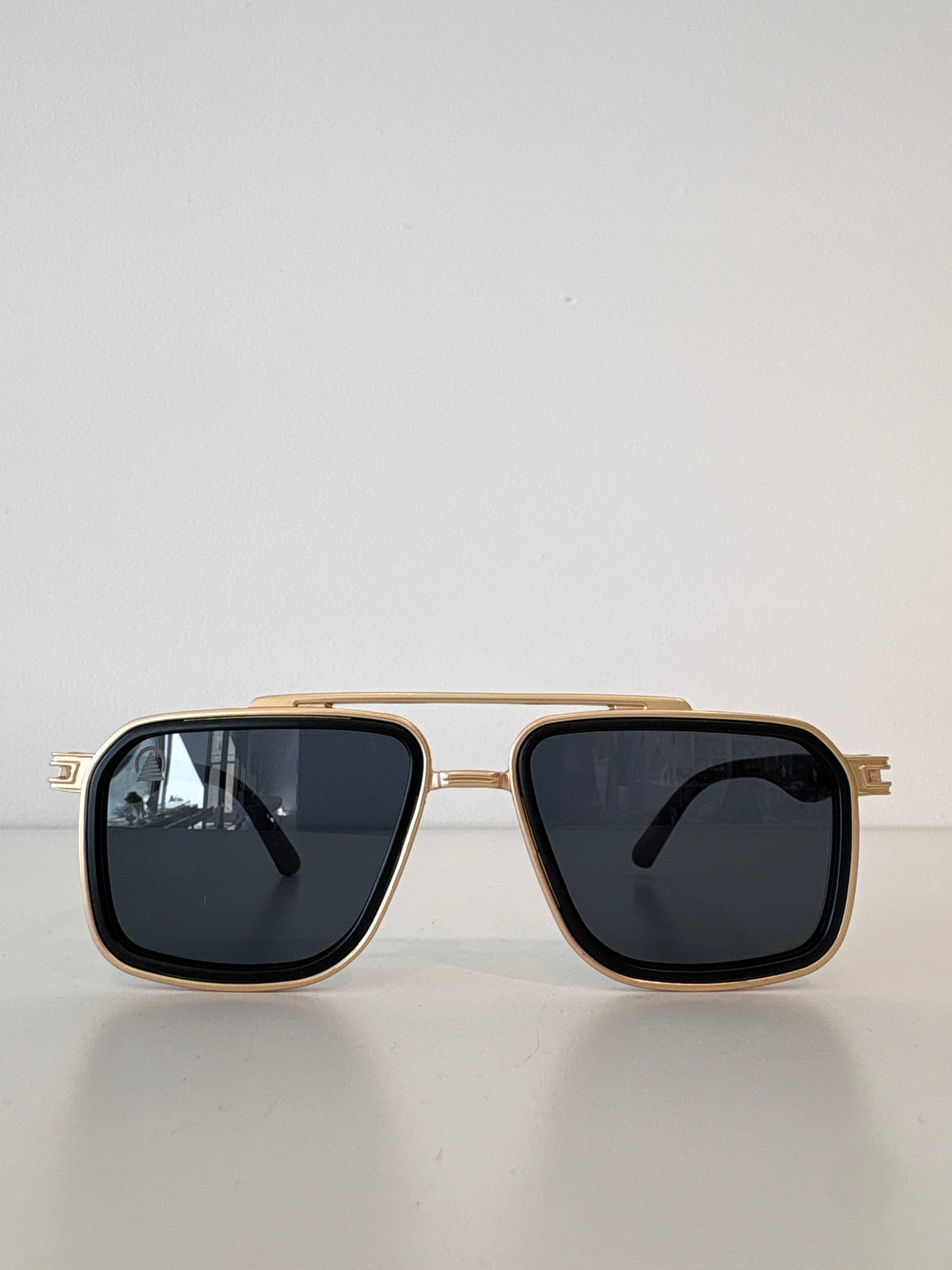 Sebastian Cho Square Luxe Aviators {Black/Gold}