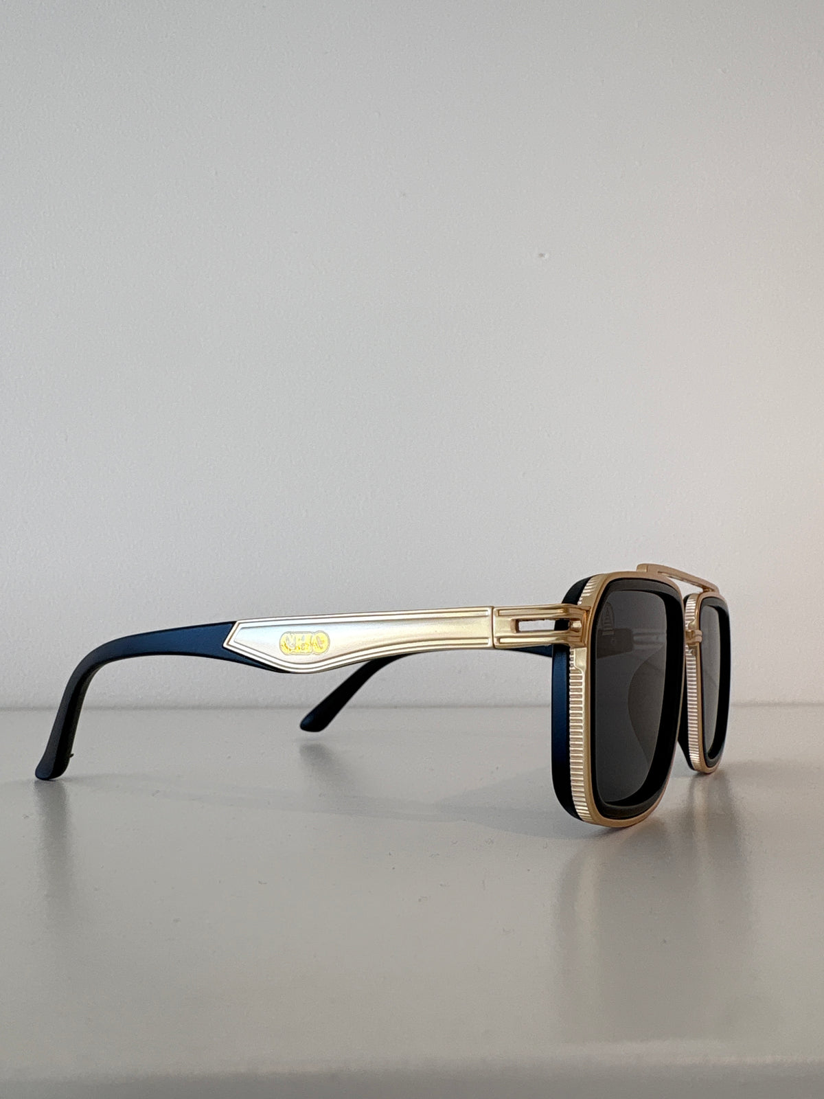 Sebastian Cho Square Luxe Aviators {Black/Gold}