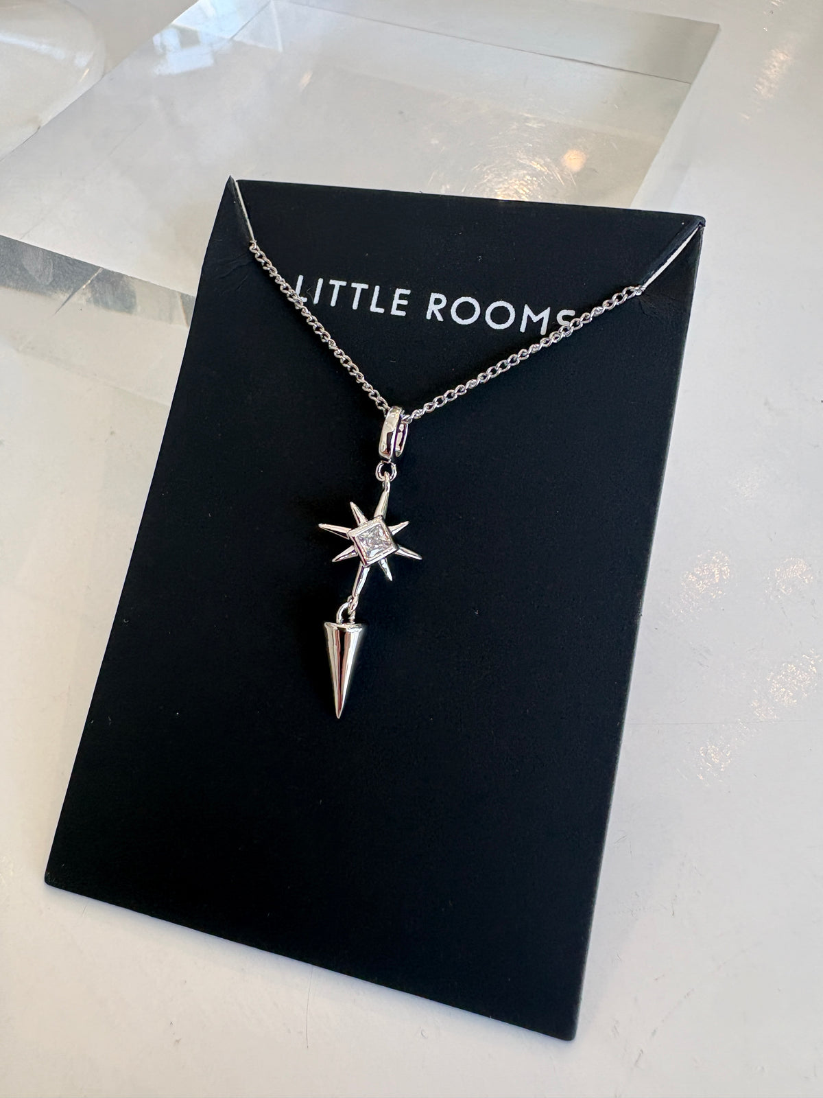 Lyra Necklace {White/Silver}
