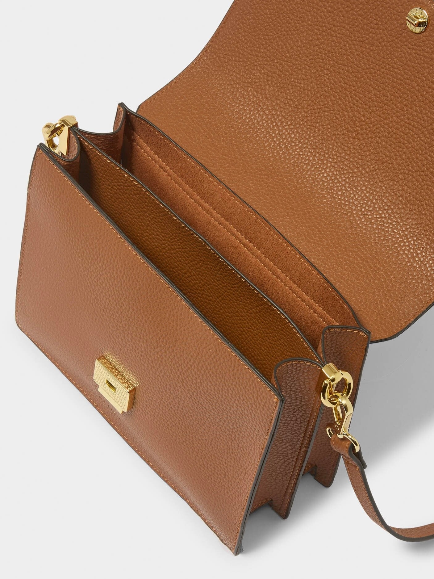 Orla Divided Crossbody Bag {Cognac}
