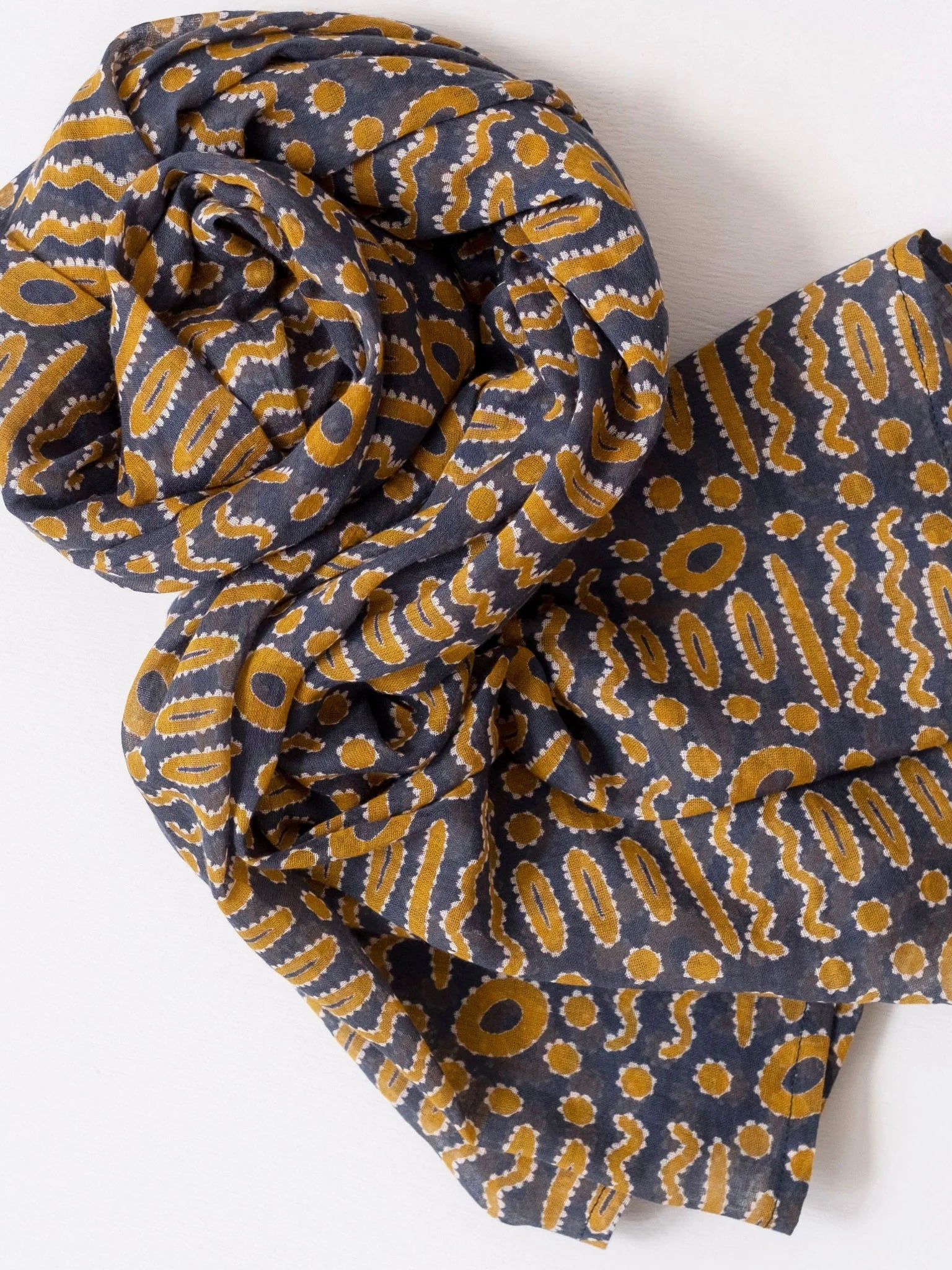 Block Stripes Scarf {Navy}