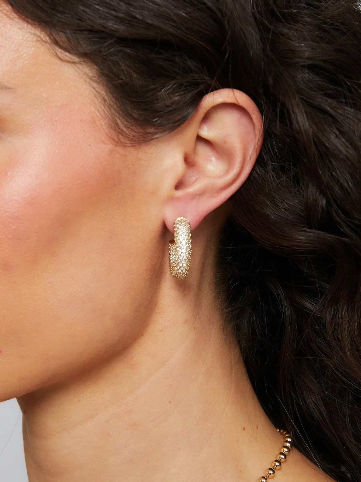 Dolly Pave Hoops {Gold}