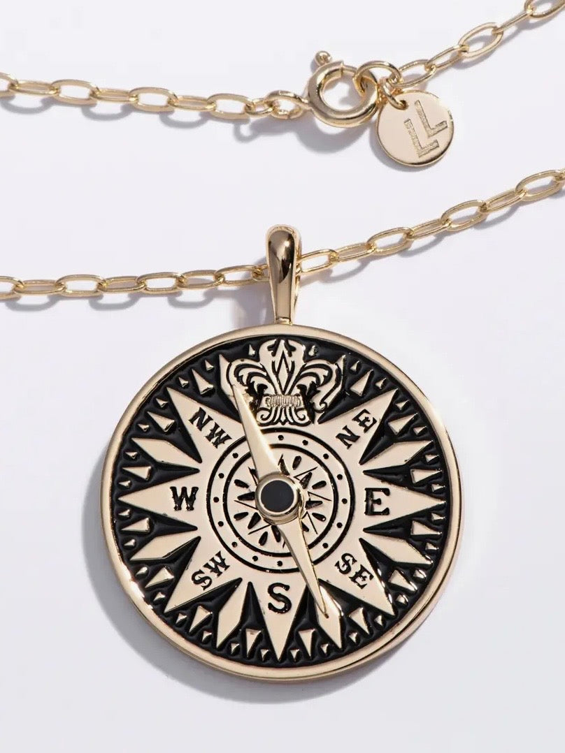 Compass Necklace {Gold}