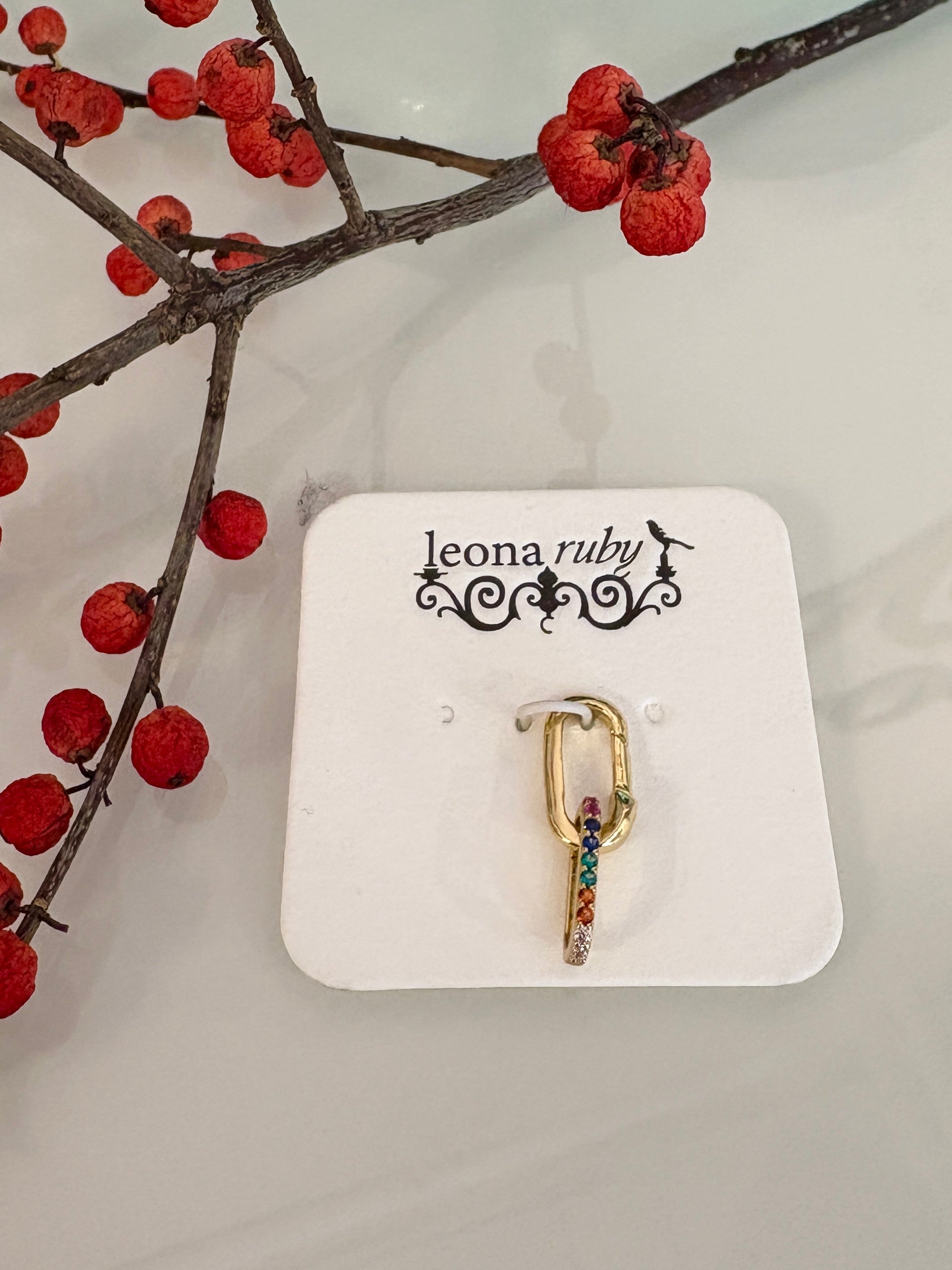 Rainbow Charm Connector {Gold}
