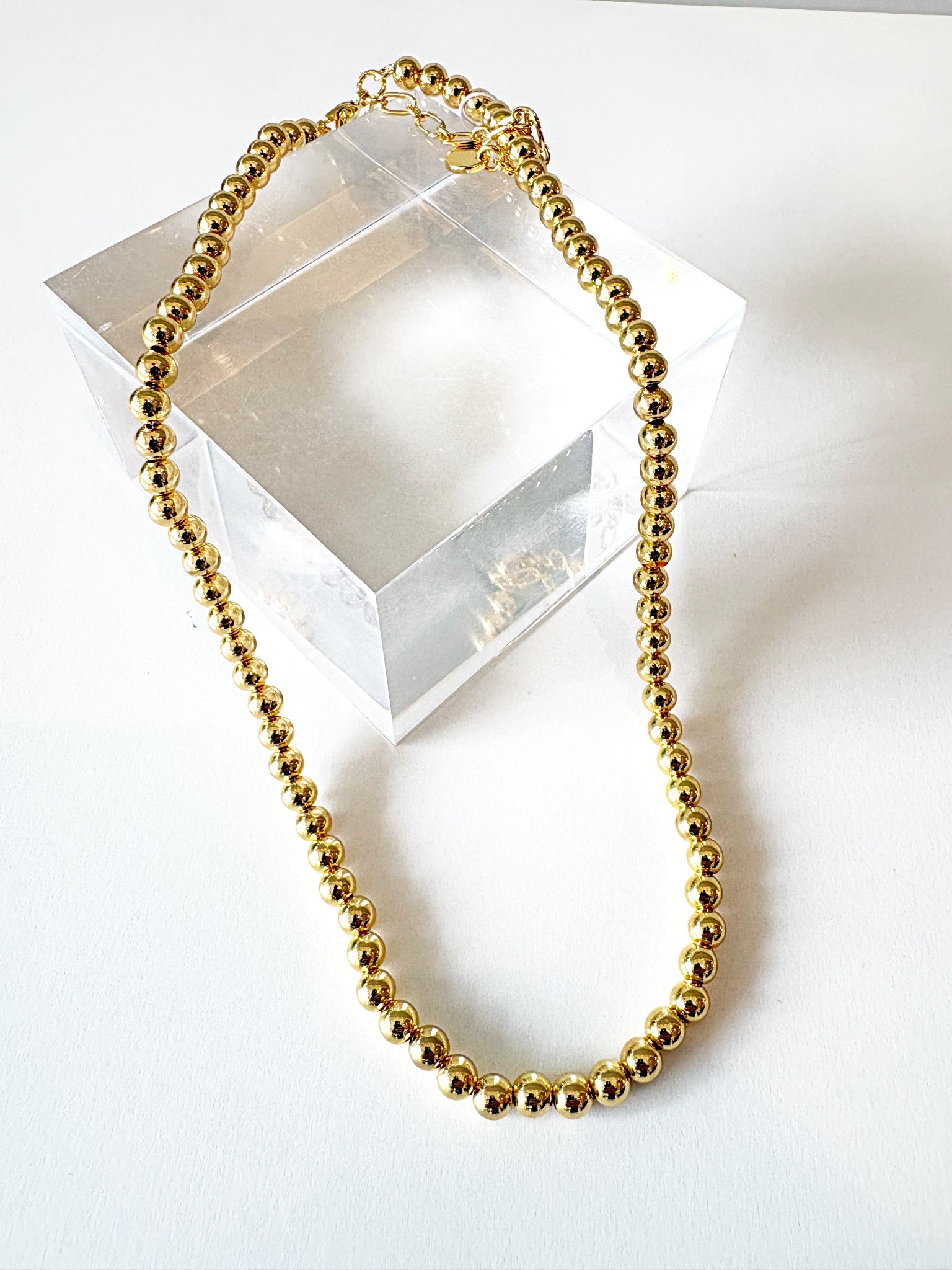 Small Beaded Collar Necklace {Gold}