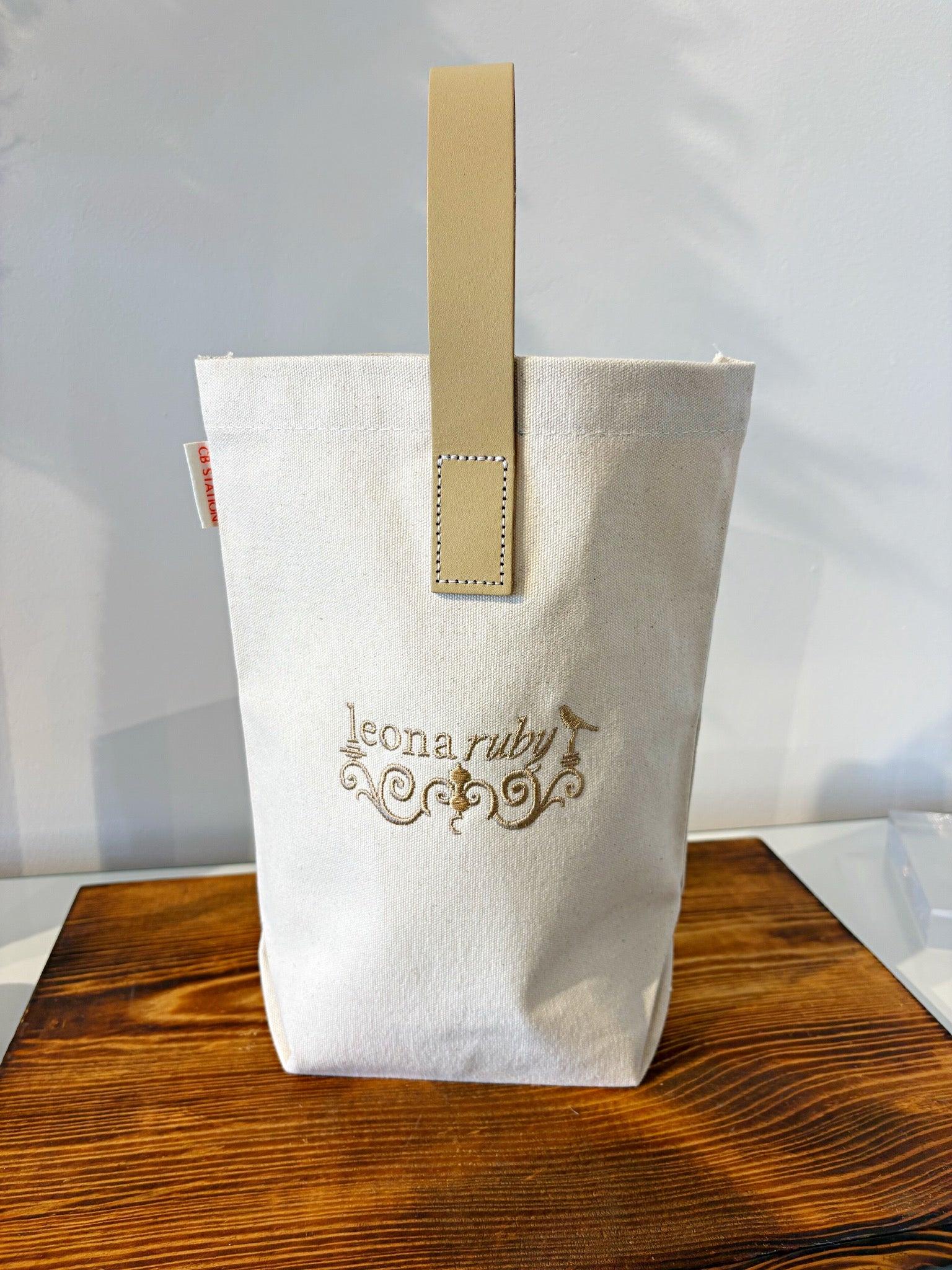 Leather Handle Shopper {Natural}