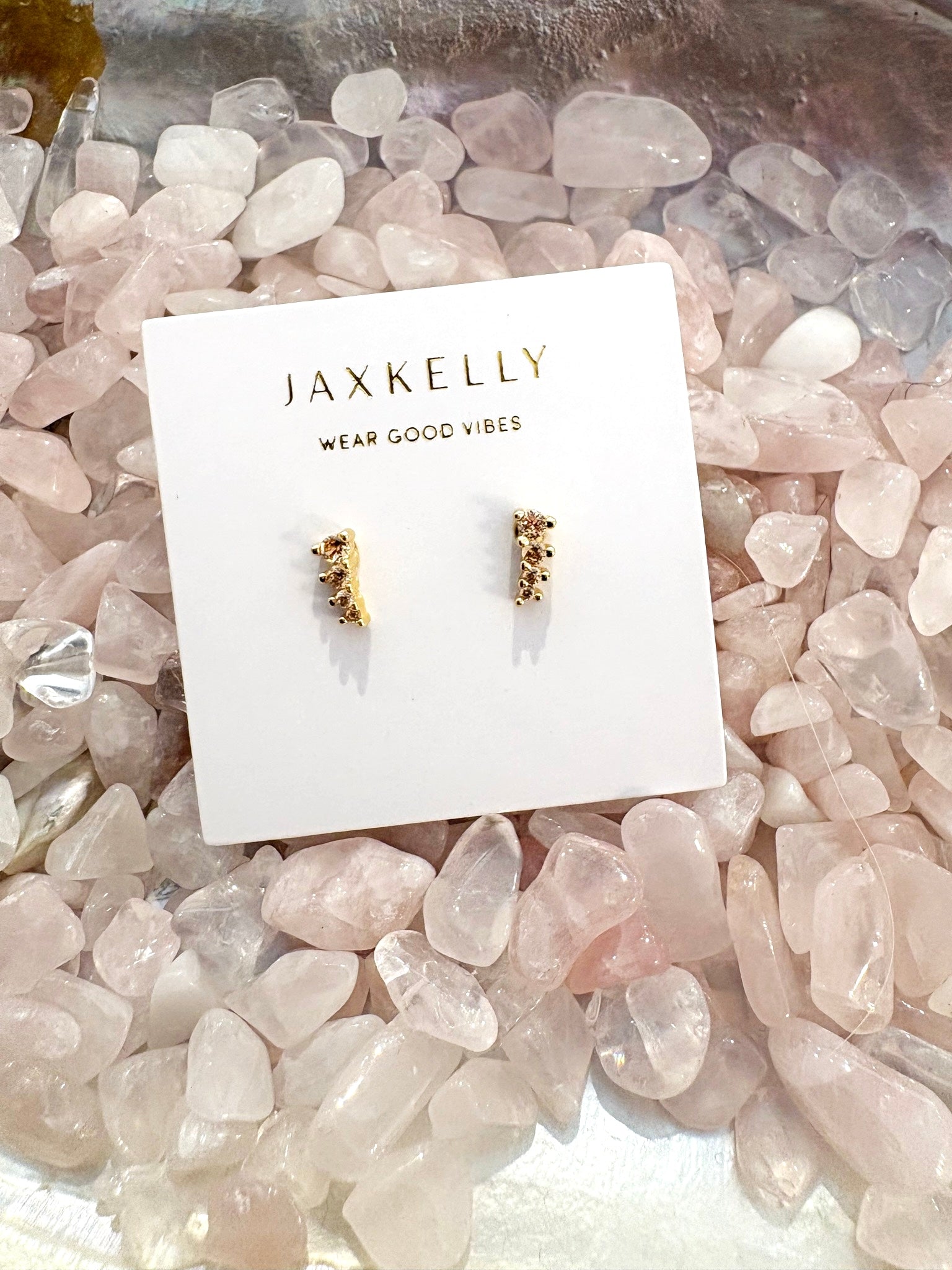 Mini Rhinestone Ear Crawler {Gold/Champagne}