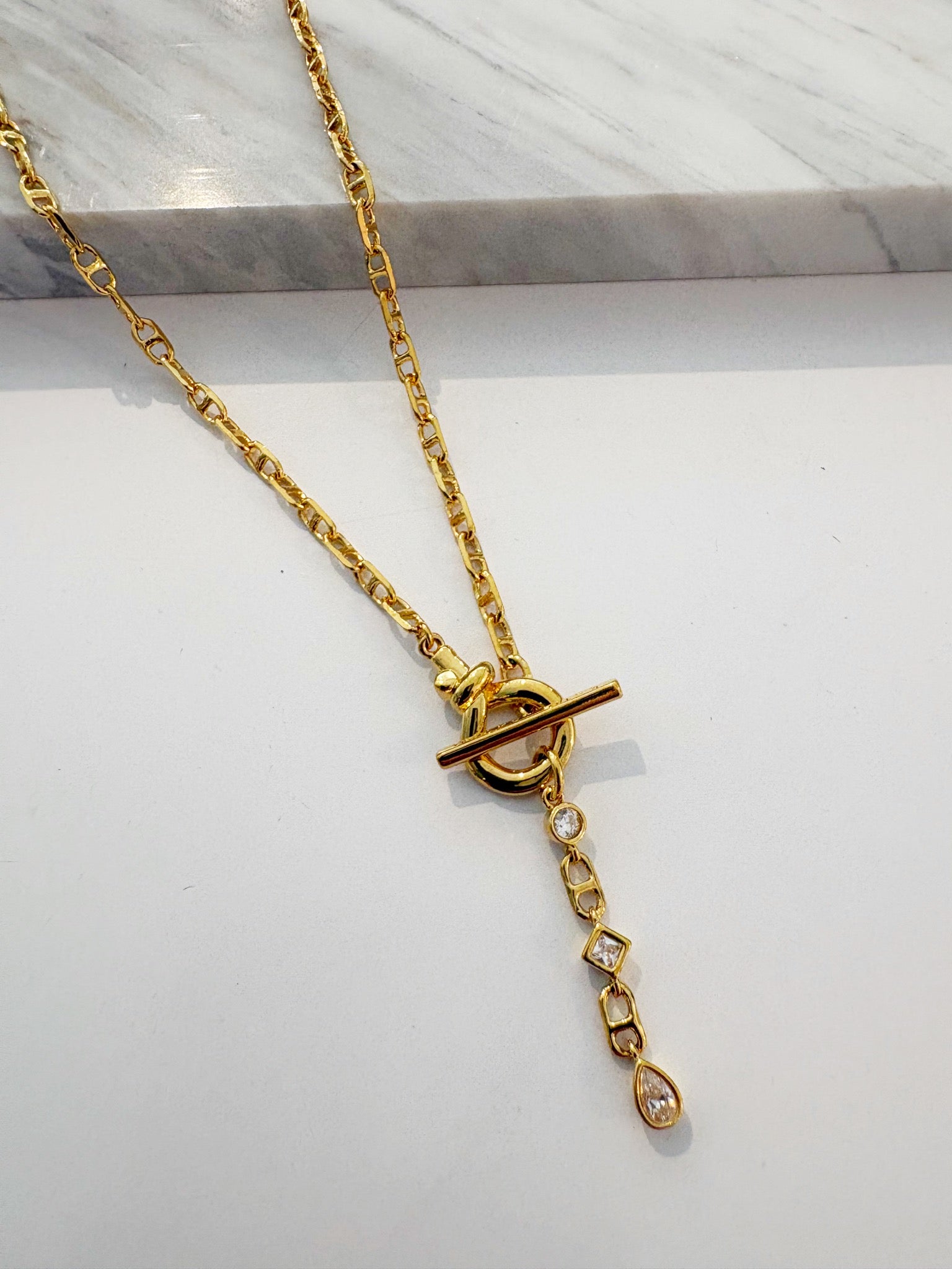 Champagne Hour Necklace {Gold}