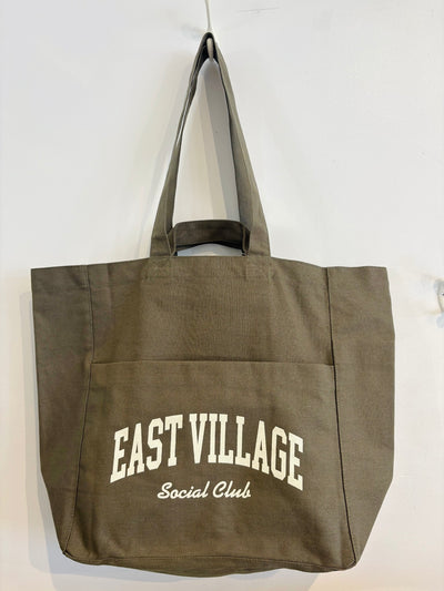 East Village Social Club Tote {Dark Olive}