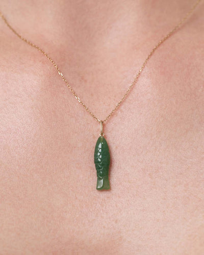 Gemstone Fish Charm {10k}