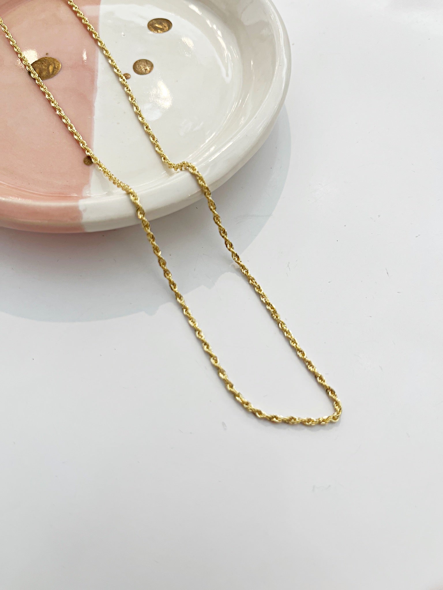 1.5mm Rope Chain Necklace {10kt/Estate}