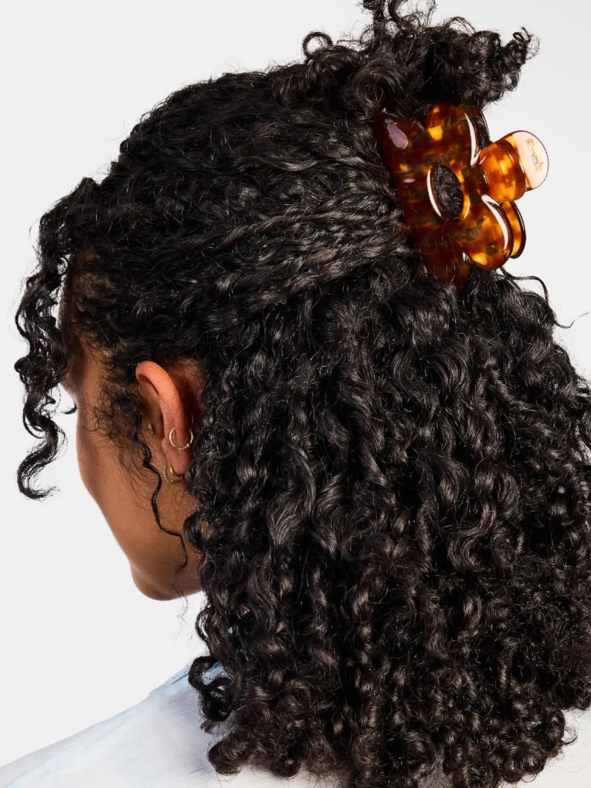 Flower Claw Clip {Honey Check}