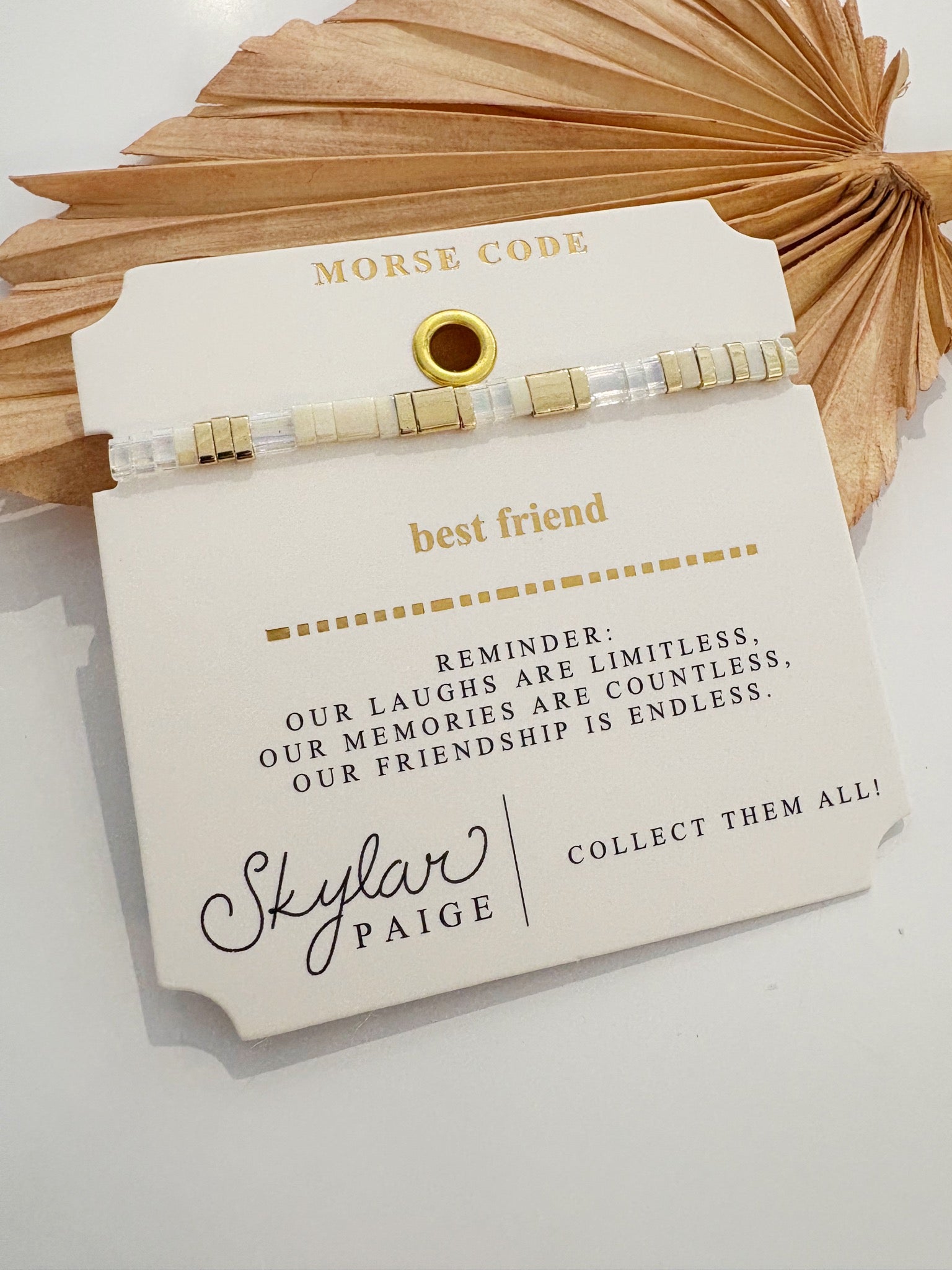 BEST FRIEND Morse Code Tila Bracelet