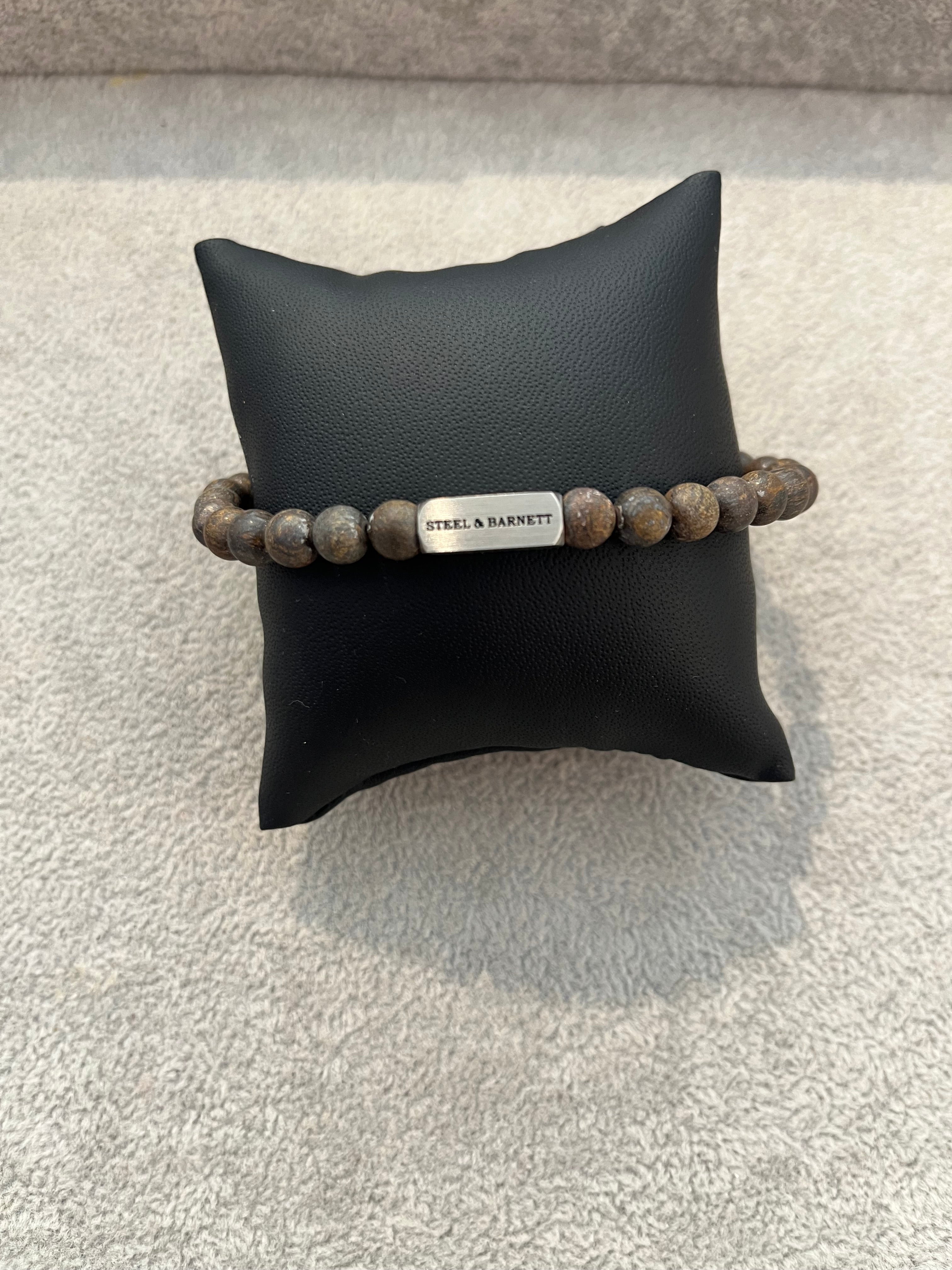 Natural Ned Stones Bracelet {Bronzite/Silver}