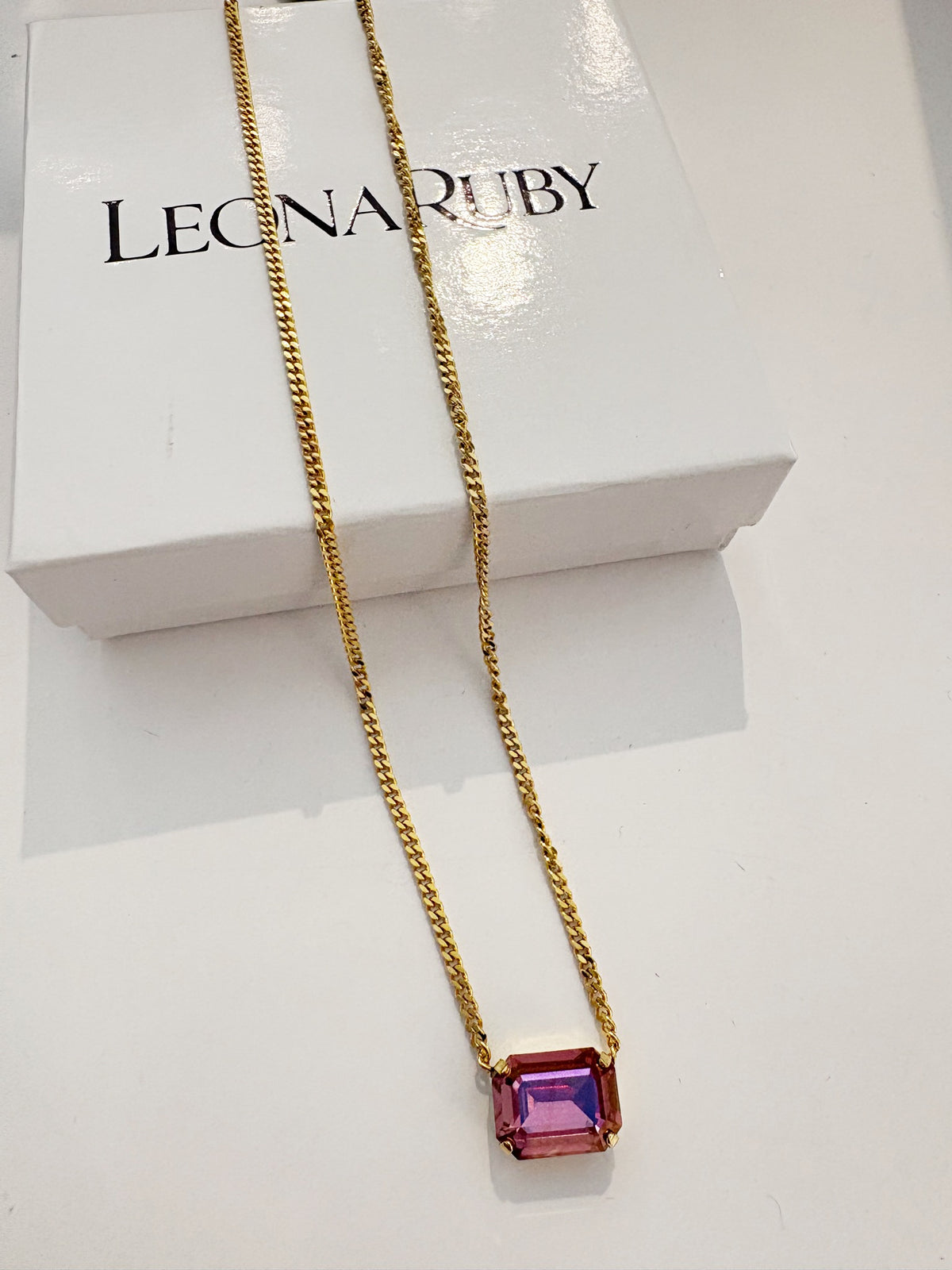 Rubin Necklace {Gold/Dark Rose}