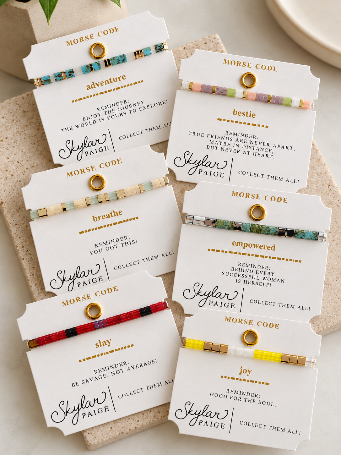 Morse Code Tila Bracelets