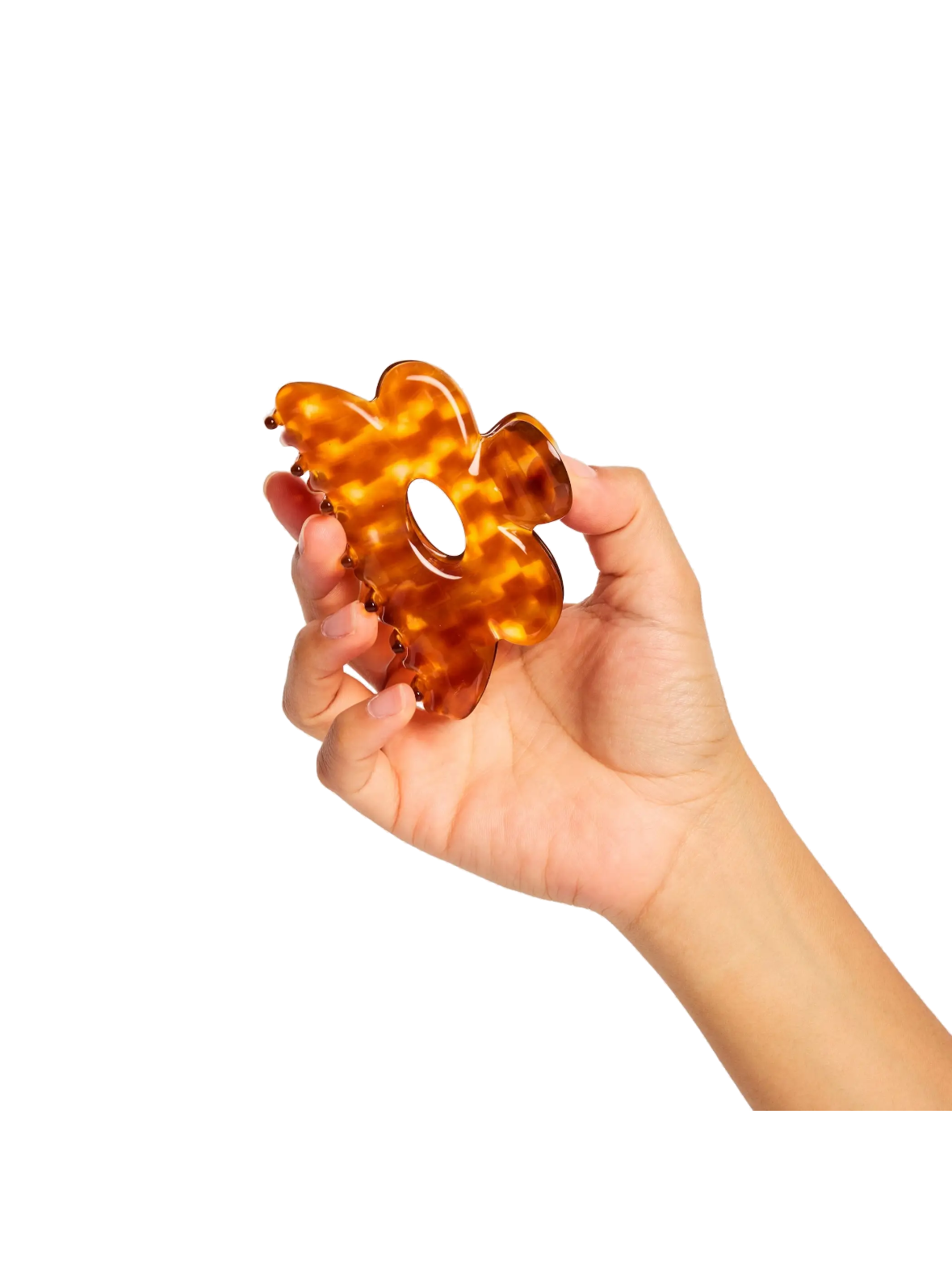 Flower Claw Clip {Honey Check}