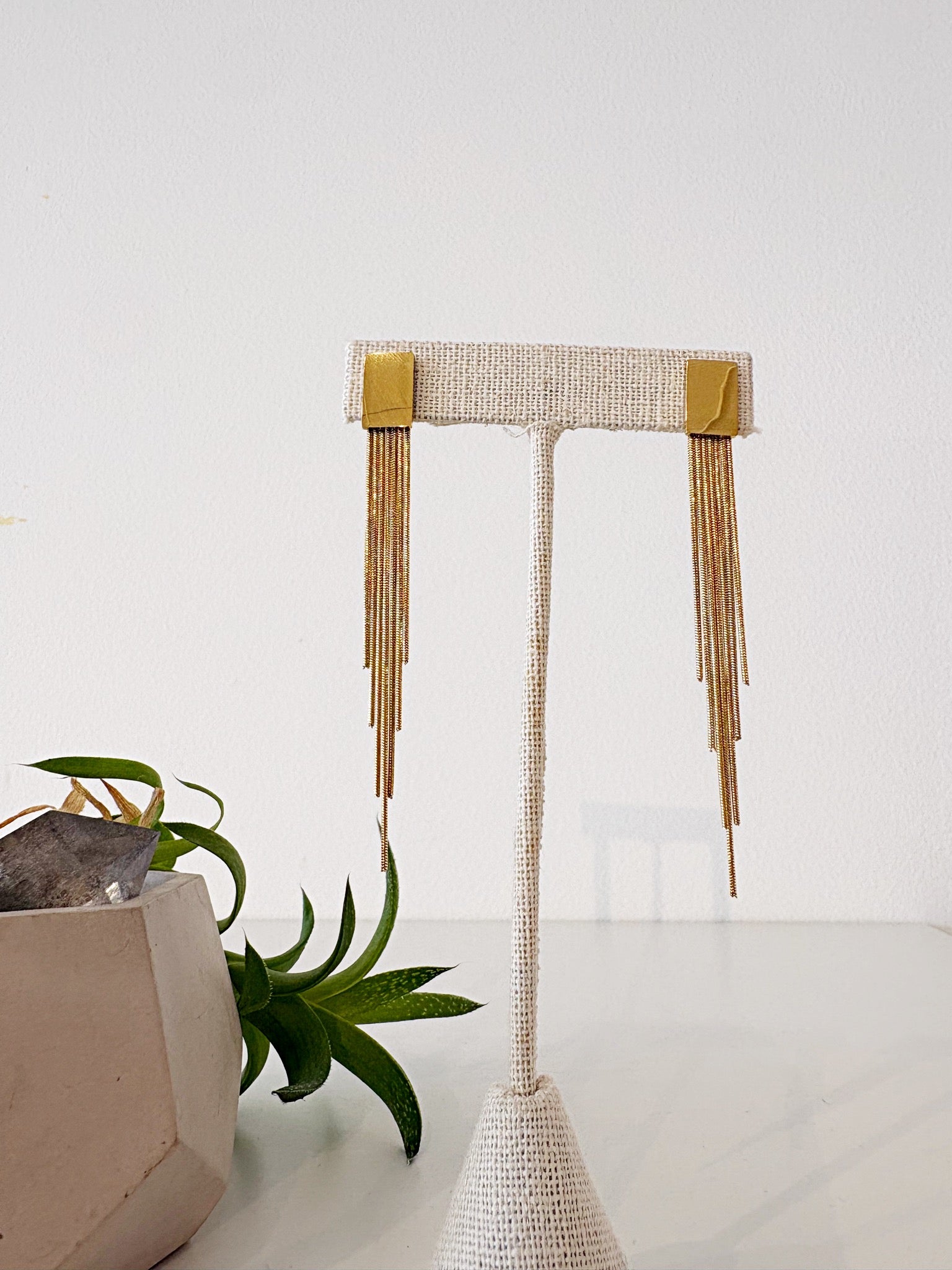 Luxe Fringe Statement Earrings {Gold}