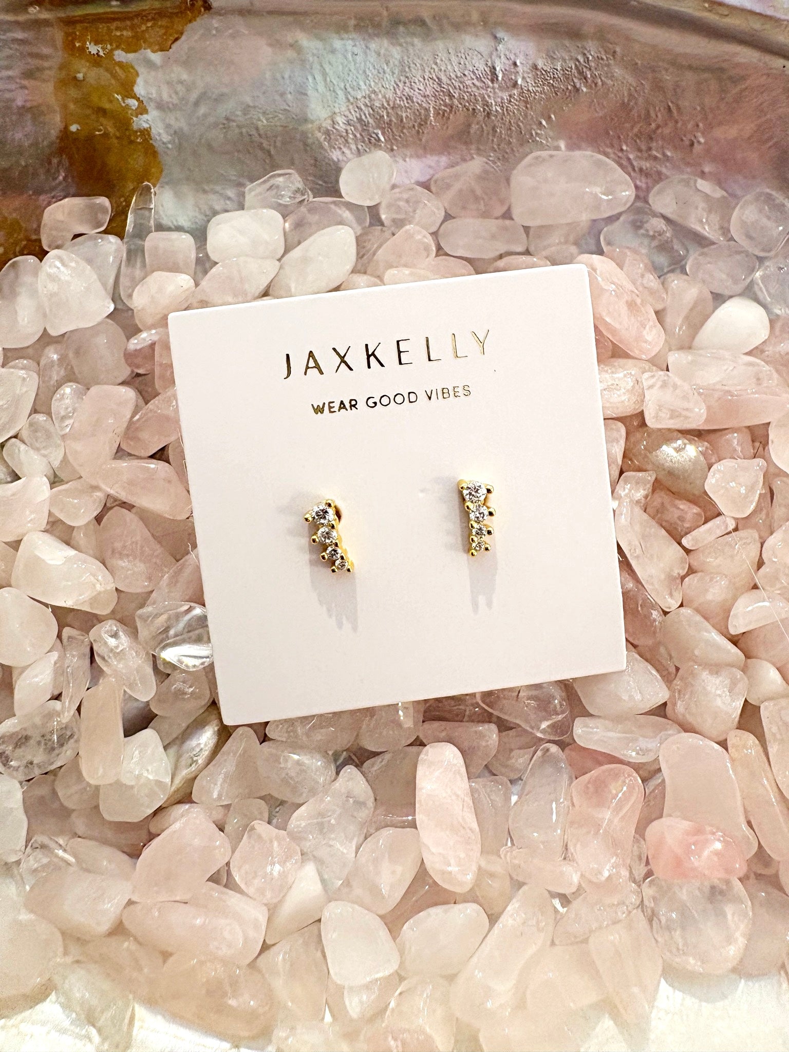 Mini Rhinestone Ear Crawler {Gold/Clear}