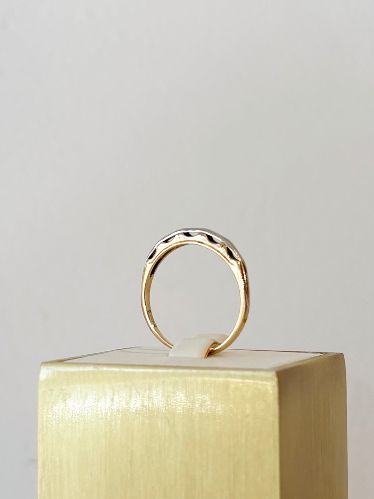 Two-Tone Thin Band Ring {14kt/Estate}