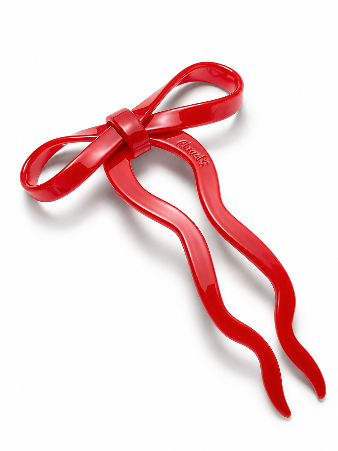 Large Bow Hairpin {Red}