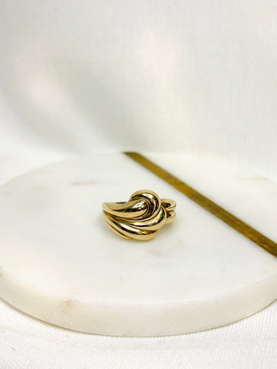Chunky Wave Ring {10kt/Estate}