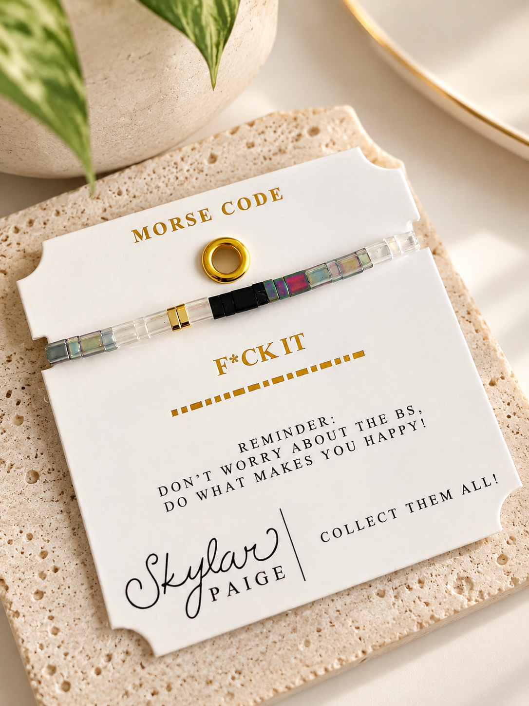 Morse Code Tila Bracelets