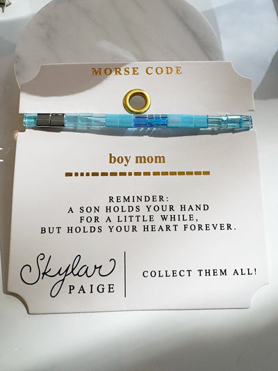 Boy Mom Morse Code Tila Bracelet