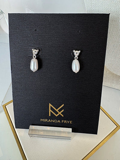 Panther Pearl Earrings {Silver}