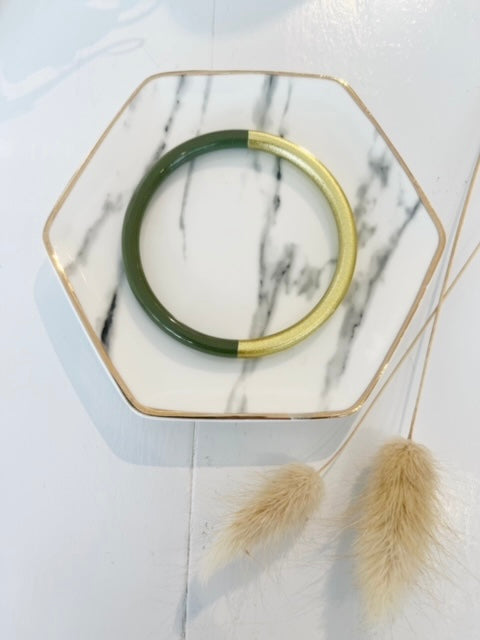 Lacquer Bangle {Army Green}