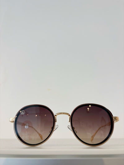 Sebastian Cho Round Sunglasses {Gold/Chestnut}