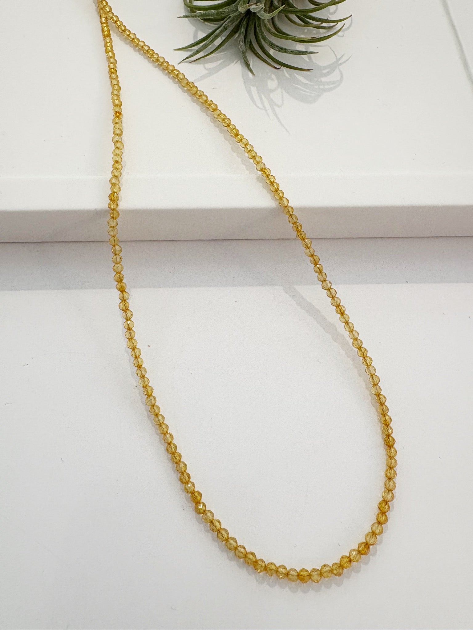 Rondelle Necklace {Citrine/Silver}