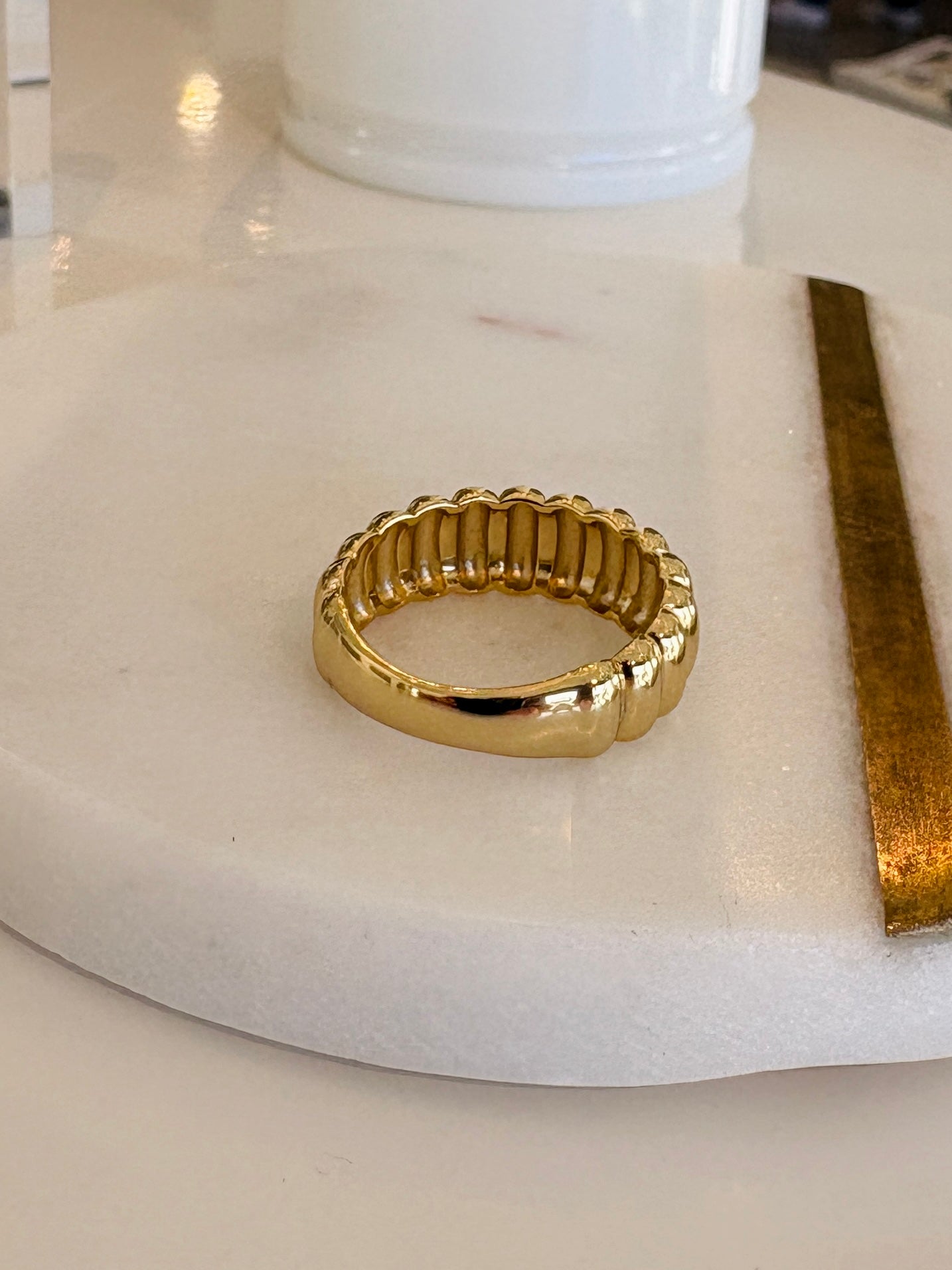 Fluted Statement Ring {Gold}