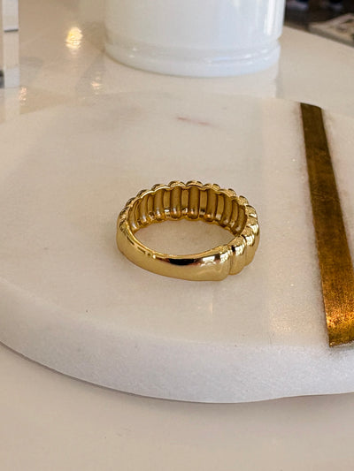 Fluted Statement Ring {Gold}