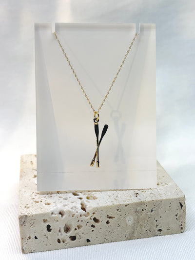Oars Pendant Necklace {14kt/Estate}