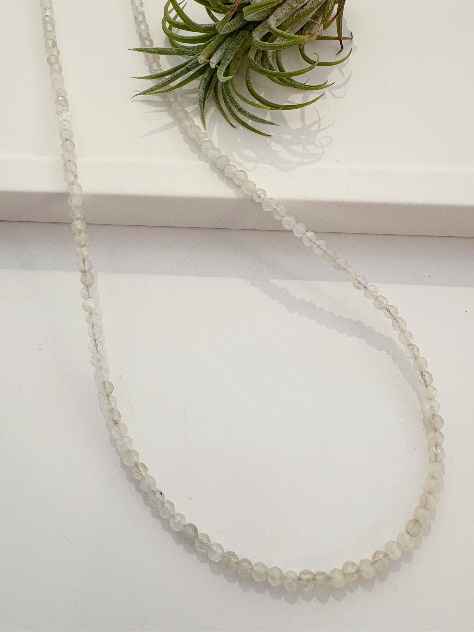 Rondelle Necklace {Moonstone/Silver}