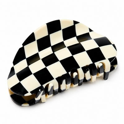 Checker Claw Clip {Black/White}