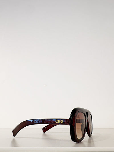 Sebastian Cho Retro Aviator Sunglasses {Merlot}
