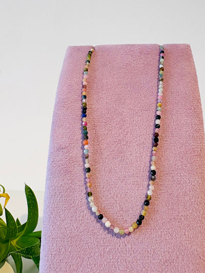 Micro Gem Chain Necklaces {Gold}