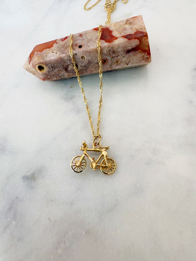 Bicycle Charm Necklace {14kt/Estate}