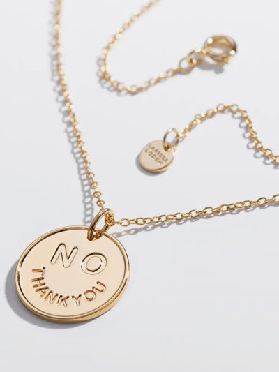 No Thank You Necklace {Gold}