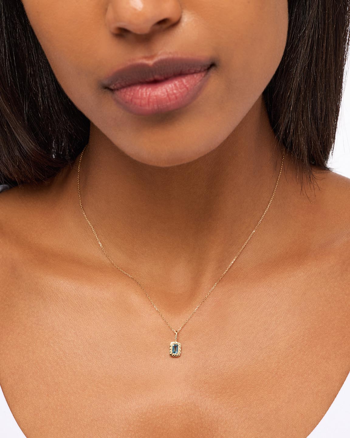 Blue Topaz Heirloom Charm {10kt}