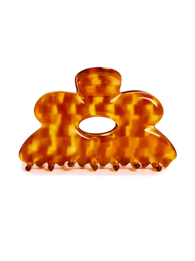 Flower Claw Clip {Honey Check}