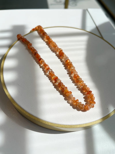 Gemma Sunstone Beaded Necklace {Gold}