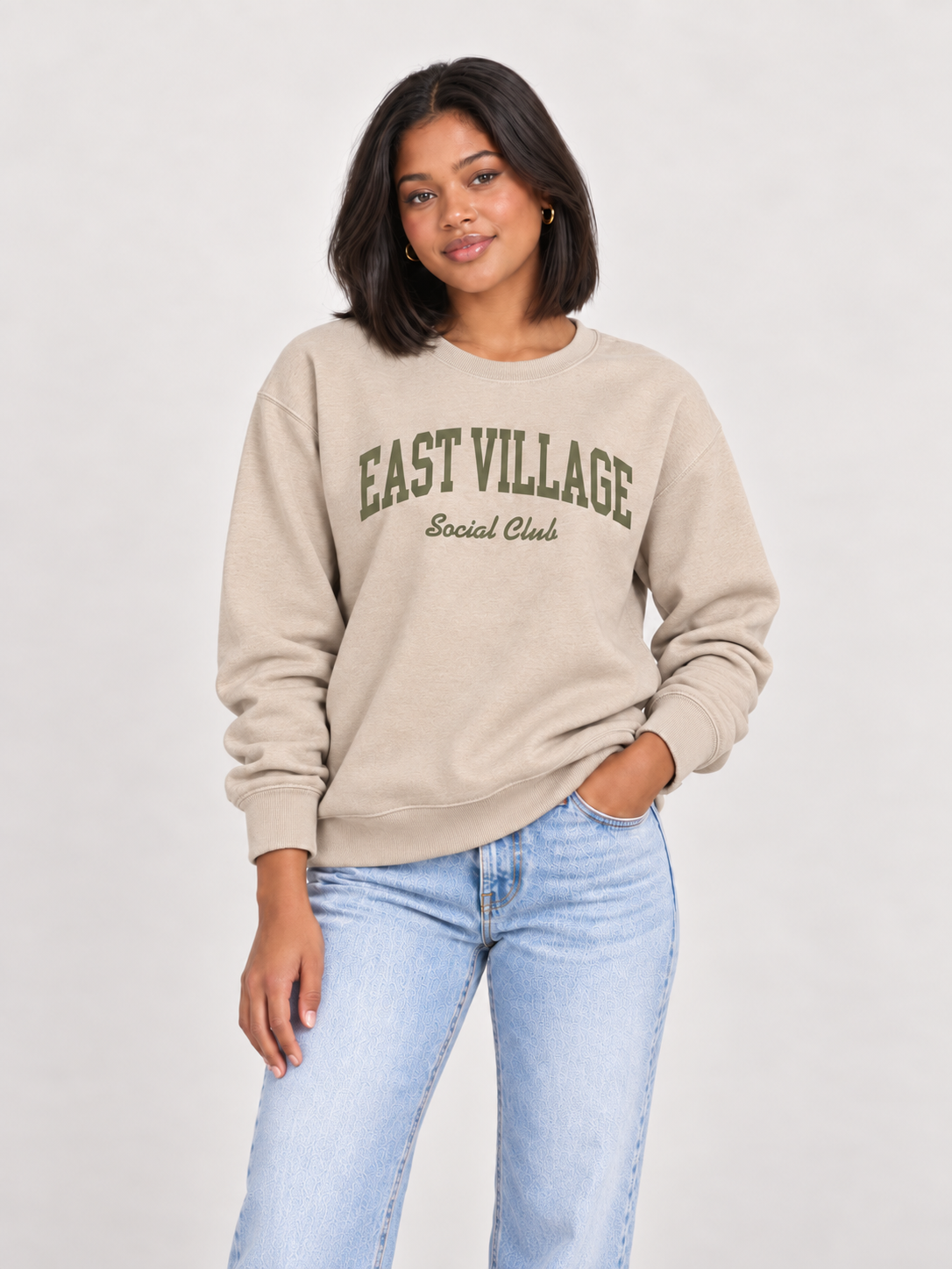 East Village Social Club Sweatshirt {Driftwood}